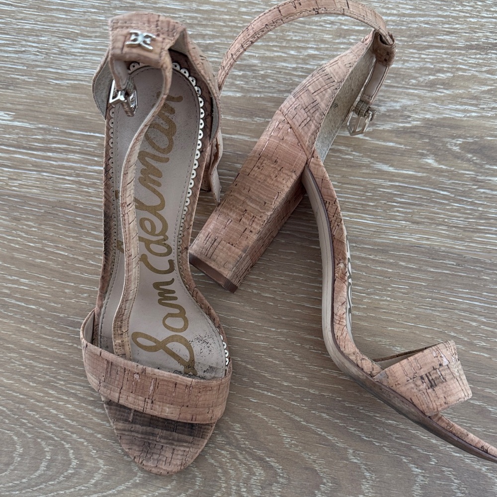 Sam Edelman Cork Block Heel Sandals